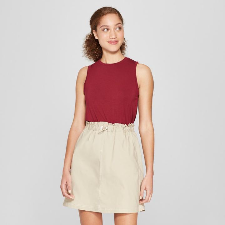Women's Crew Neck Tank - A New Day Burgundy (red)
