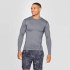 Men's Long Sleeve Compression Shirt - C9 Champion Charcoal Gray Heather L, Size: Large, Grey Gray Grey