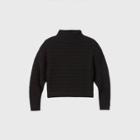 Women's Mock Turtleneck Cozy Rib Pullover Sweater - Prologue Black