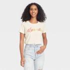 Mighty Fine Women's Senorita Short Sleeve Graphic T-shirt - Off-white