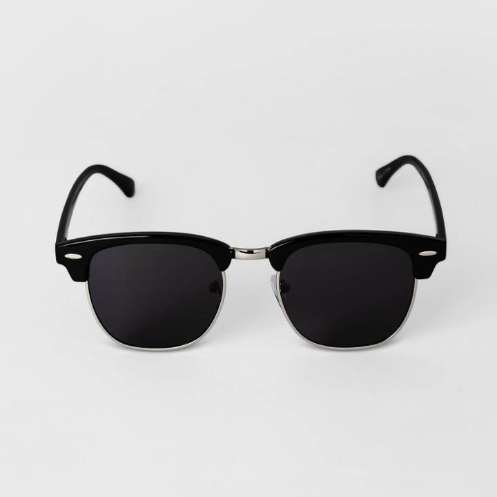 Men's Retro Sunglasses - Goodfellow & Co Black