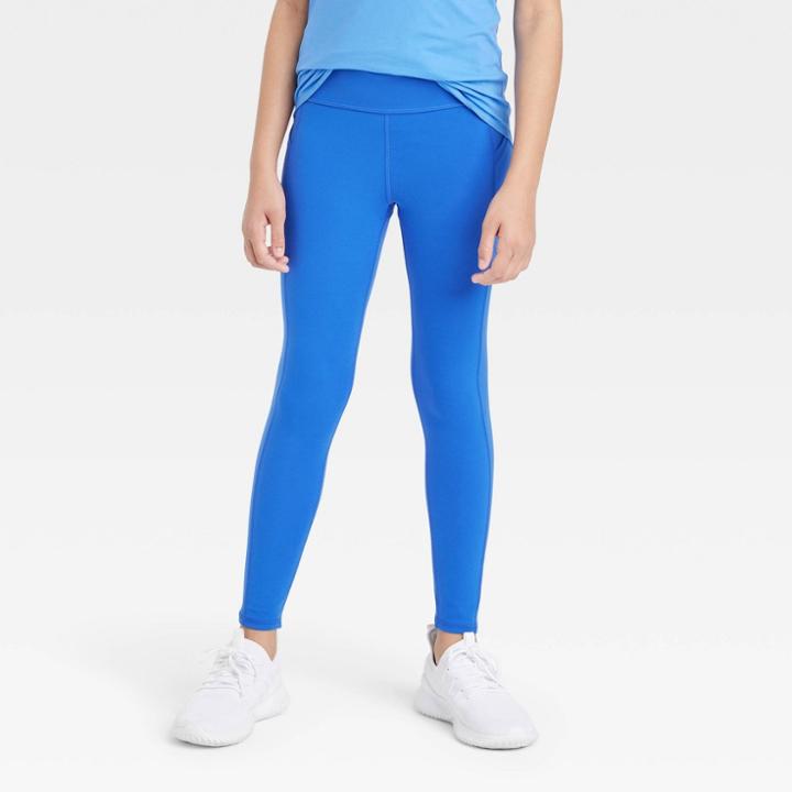 Girls' Performance Pocket Leggings - All In Motion Royal Blue