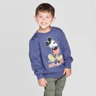 Disney Toddler Boys' Mickey Mouse Crew Fleece Sweatshirt - Navy 12m, Boy's, Blue