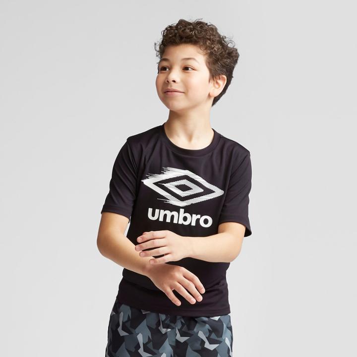 Umbro Boys' Logo Tech T-shirt - Black