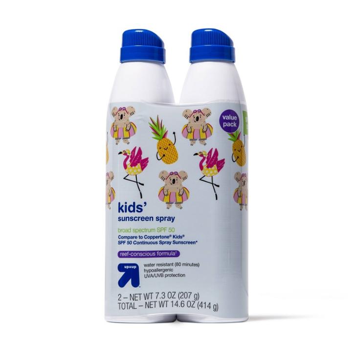 Kids Sunscreen Spray Twin Pack - Spf 50 - 14.6oz - Up & Up