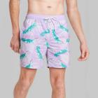 Men's 7 Retro Gators Swim Trunks - Original Use Lilac