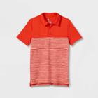 Boys' Striped Golf Polo Shirt - All In Motion Orange