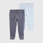 Baby Boys' 2pk Pants - Just One You Made By Carter's Blue/gray Newborn, Boy's