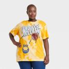 Women's Nba Warriors Plus Size Oversized Short Sleeve Graphic T-shirt - Yellow