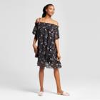 Women's Floral Off The Shoulder Dress - K By Kersh Black
