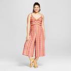 Women's Plus Size Striped Jumpsuit - Xhilaration Red