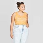 Grayson Threads Women's Plus Size Sleeveless When Life Gives You Pineapple Graphic Tank Top (juniors') - Yellow