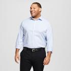 Men's Big & Tall Standard Fit Long Sleeve Button-down Dress Shirt - Goodfellow & Co Blue