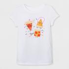 Toddler Girls' Cap Sleeve Graphic T-shirt - Cat & Jack Eco White