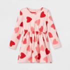 Toddler Girls' Heart Long Sleeve Dress - Just One You Made By Carter's Pink