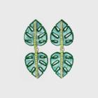 Sugarfix By Baublebar Monstera Leaf Drop Earrings - Green