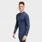 Men's Long Sleeve Fitted Cold Mock T-shirt - All In Motion Navy M, Men's, Size: