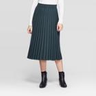 Women's Mid-rise Sweater Skirt - A New Day Dark Green