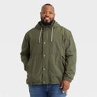 Men's Big & Tall Ripstop Rain Jacket - Goodfellow & Co Olive Green