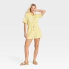 Women's Short Sleeve Boilersuit - Universal Thread Light Yellow