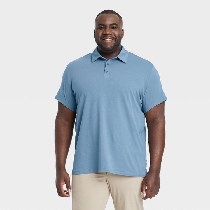 Men's Supima Cotton Polo Shirt - All In Motion Blue Gray
