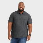 Men's Big & Tall Standard Fit Short Sleeve Collared Polo T-shirt - Goodfellow & Co Black
