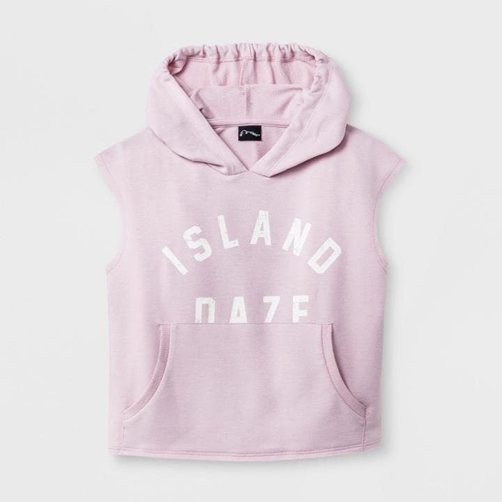 Girls' Island Daze Muscle Hoodie - Art Class Lilac