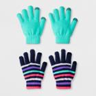 Girls' 2pk Magic Gloves - Cat & Jack One Size,