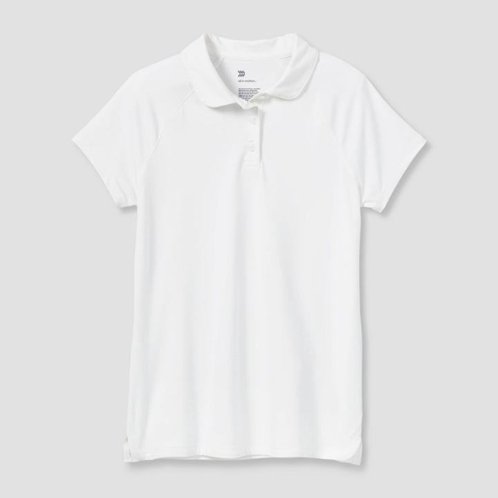 Girls' Polo Shirt - All In Motion White