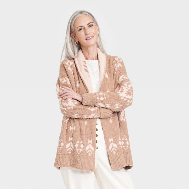 Women's Open-front Cardigan - Knox Rose Tan