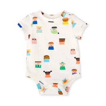 Baby Kids-print Shoulder Button Short Sleeve Bodysuit - Christian Robinson X Target White Newborn