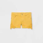 Girls' Side-lace Jean Shorts - Cat & Jack Yellow Wash