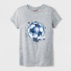 Girls' Short Sleeve Soccer Graphic T-shirt - Cat & Jack Heather Gray
