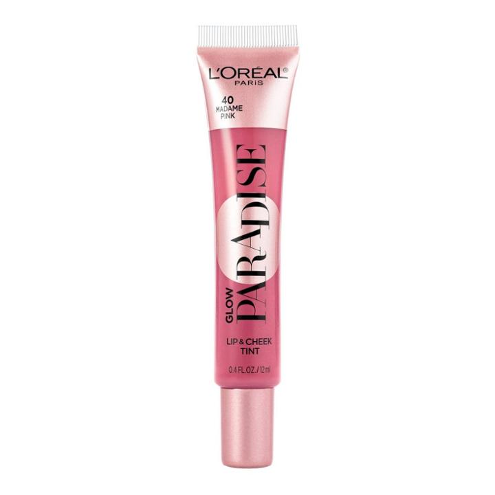 L'oreal Paris Glow Paradise Lip And Cheek Tint - Madame Pink