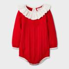 Baby Girls' Sweater Romper - Cat & Jack Red Newborn