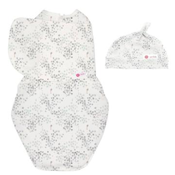 Embe Emb Starter Swaddle Original And Top Knot Hat Bundle - Disperse Watercolor