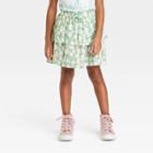 Girls' Pull-on Tiered Woven Skirt - Cat & Jack Green