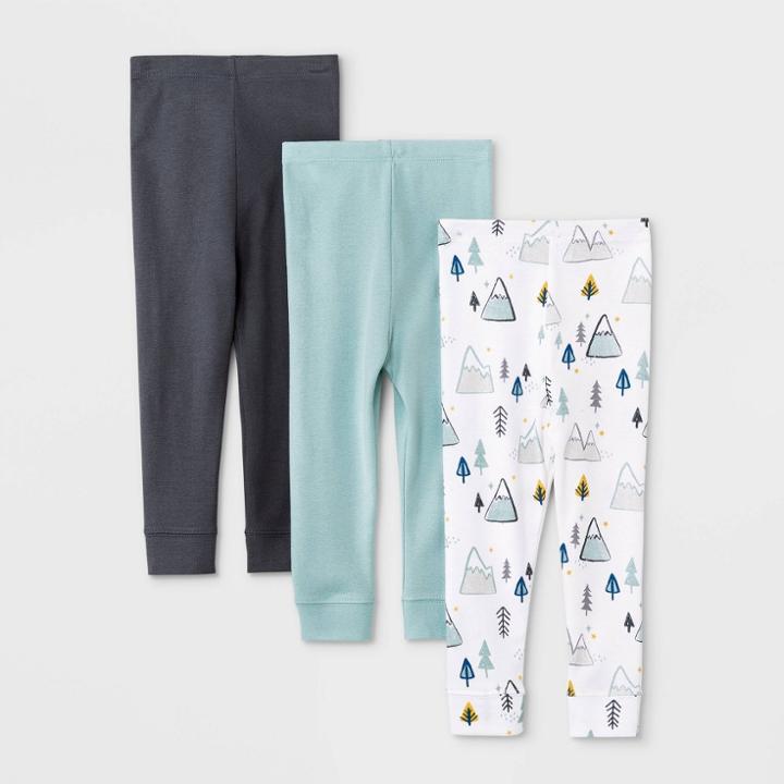 Baby Boys' 3pk 'adventure Awaits' Pants - Cloud Island Green