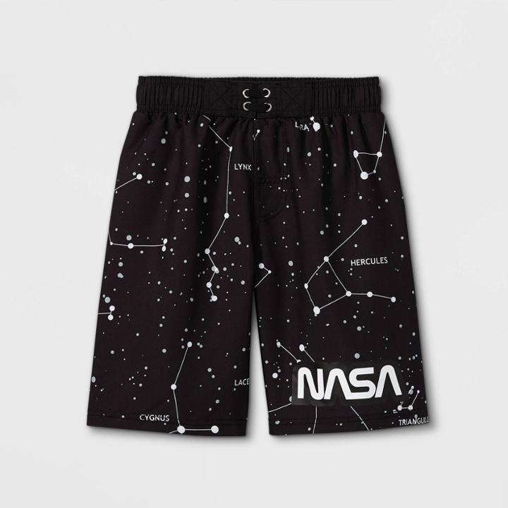 Boys' Nasa Swim Trunks - Black