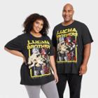 Latino Heritage Month Adult Gender Inclusive Plus Size Hold For Lucha Libre Short Sleeve T-shirt - Black
