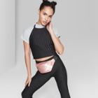 Women's Striped High Neck Halter Tank Top - Wild Fable Black