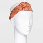 Textured Satin Knot Headband - A New Day Orange