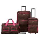 Rockland Spectra 3pc Softside Carry On Luggage Set - Pink