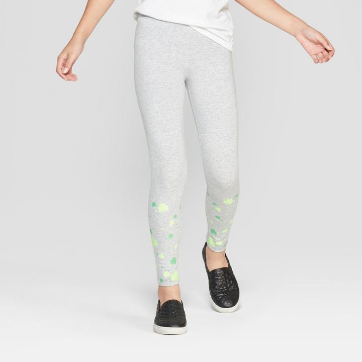 Girls' Shamrock Leggings - Cat & Jack Gray
