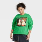 Women's Mean Girls Plus Size Holiday Graphic Sweatshirt - Green