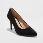 Women's Gemma Wide Width Pointed Toe Pumps - A New Day Black 8.5w,
