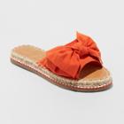 Women's Sigma Espadrille Knotted Bow Sandals - Universal Thread Orange