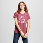 Awake Women's New York State Of Mind T-shirt Xl - Burgundy (juniors'), Purple