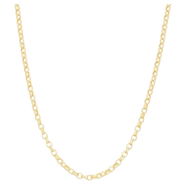 Tiara Gold Over Silver 16 - 22 Adjustable Rolo Chain, Yellow