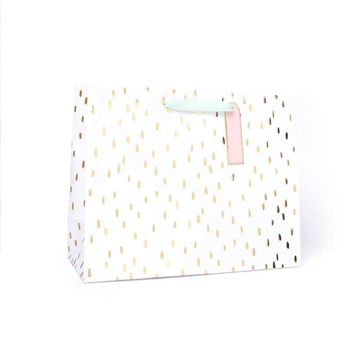 Spritz Large Dotted Gift Bag Gold -